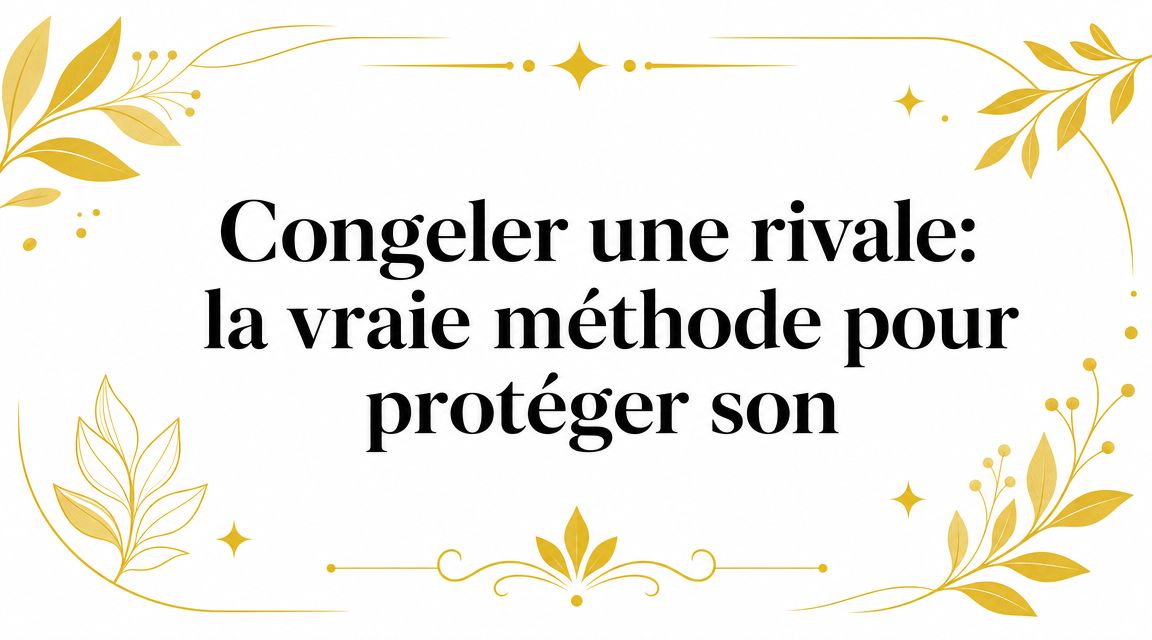 Congeler une rivale: la vraie méthode pour protéger son freeze a rival relationship protection