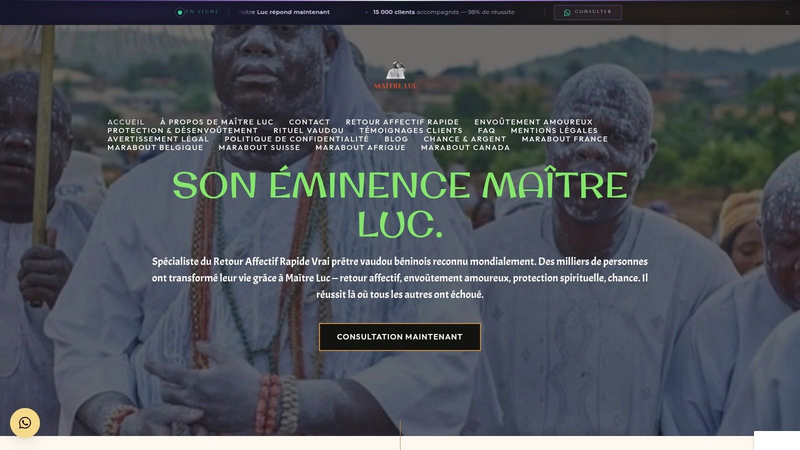 Screenshot from https://voyancezen.com