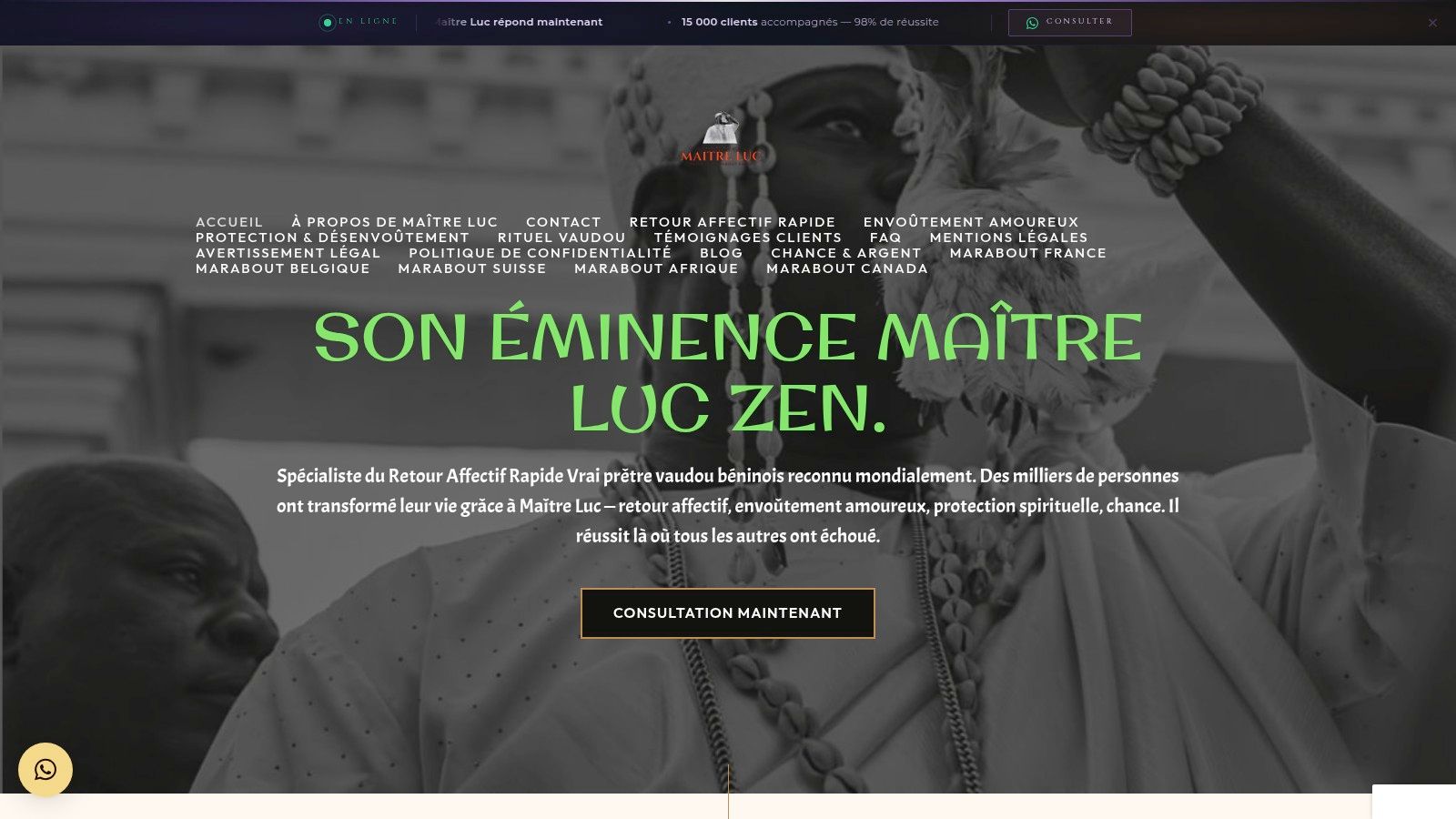Rituel pour faire revenir l'être aimé: Guide complet 2026 Screenshot from https://voyancezen.com