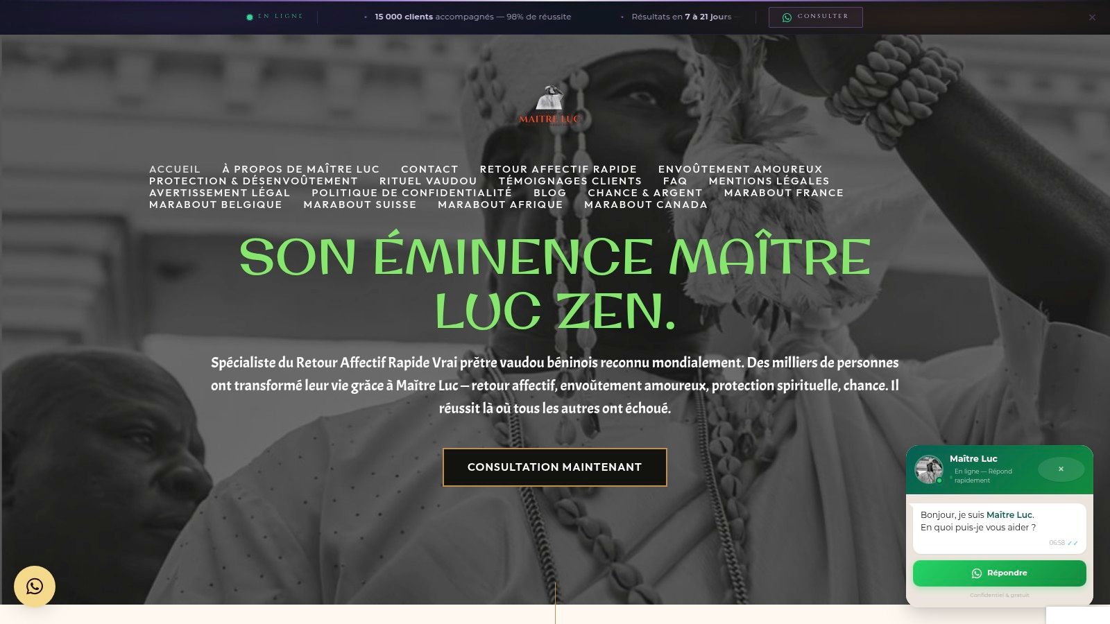 Screenshot from https://voyancezen.com