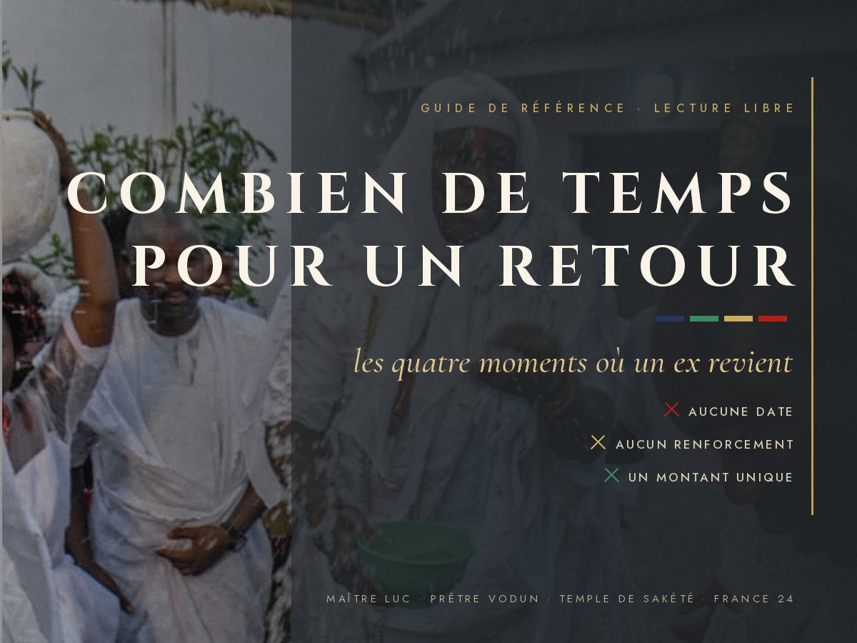 Combien de temps pour un retour affectif : les quatre moments, par Maître Luc.